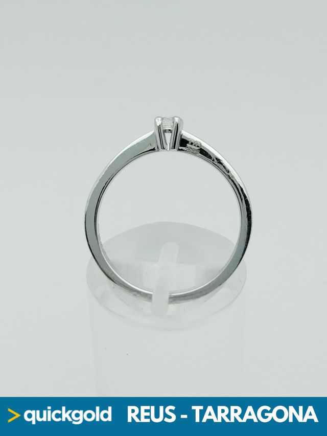 035-01-00862 ANILLO ORO 18k BLANCO DIAMANTE SOLITA