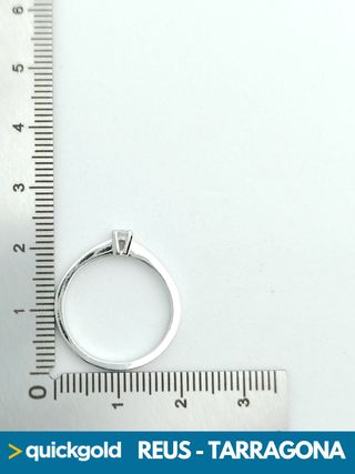 035-01-00862 ANILLO ORO 18k BLANCO DIAMANTE SOLITA