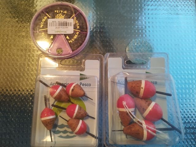 Boyas pesca N°3/5 + plomos perdigón