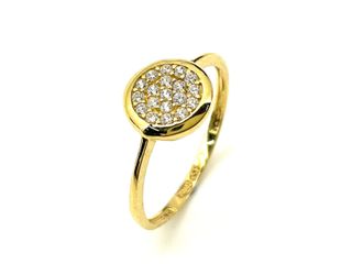 sortija oro 18k con piedra con circonita t. 17 (18,16 mm)