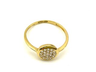sortija oro 18k con piedra con circonita t. 17 (18,16 mm)