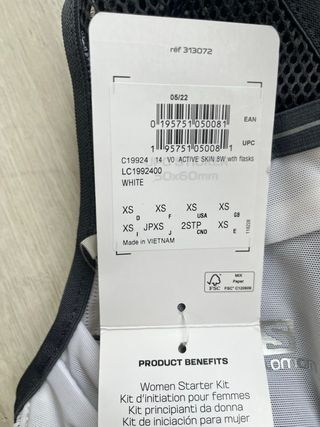 Chaleco Salomon Active Skin 8W Talla XS