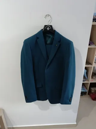 Traje de chaqueta verde talla M