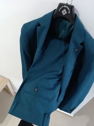Traje de chaqueta verde talla M