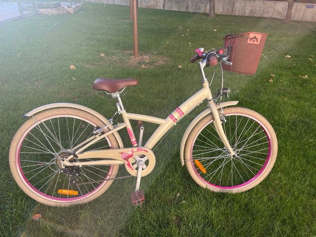 Bicicleta B'Twin 24 Beige Cesta