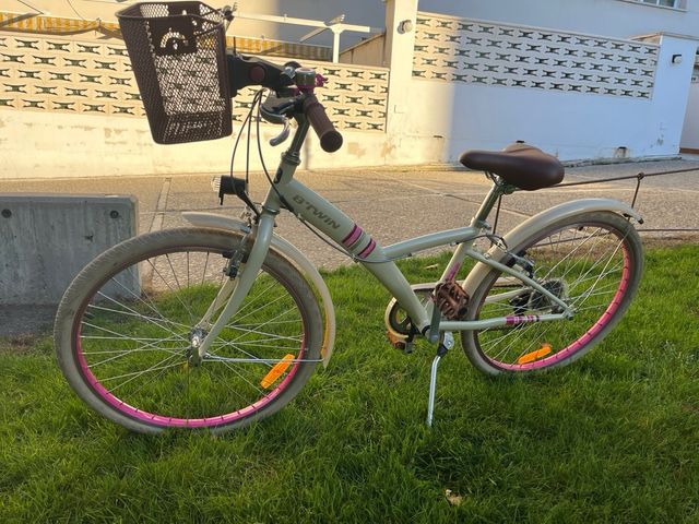 Bicicleta B'Twin 24 Beige Cesta