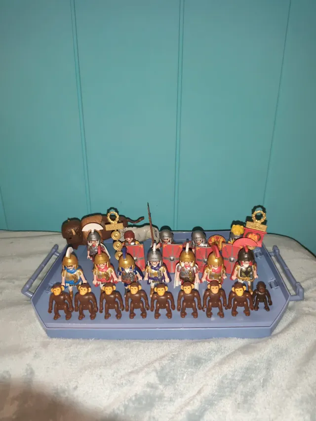 Lote de romanos y animales playmobil