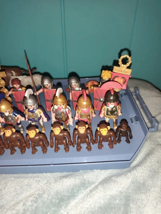 Lote de romanos y animales playmobil