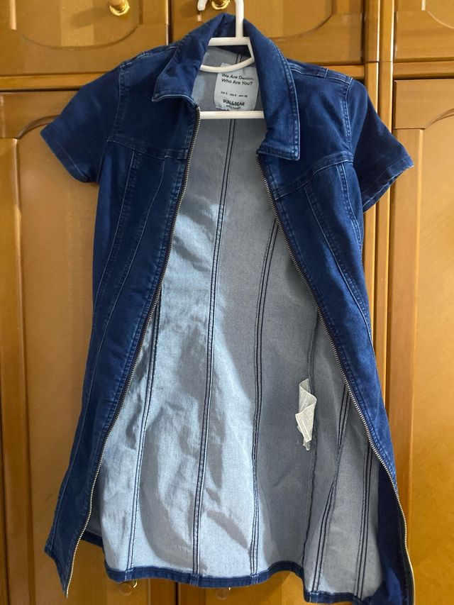 Vestido vaquero corto Pull&Bear cremallera