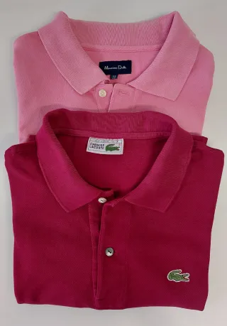 Lote 2 Polos Lacoste y Massimo Dutti, talla XL