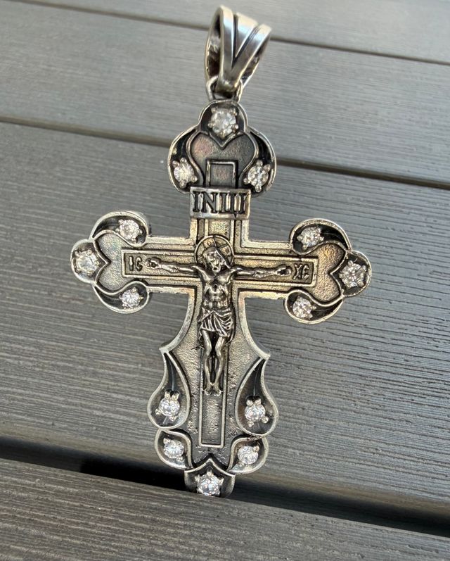Croce ortodossa in argento