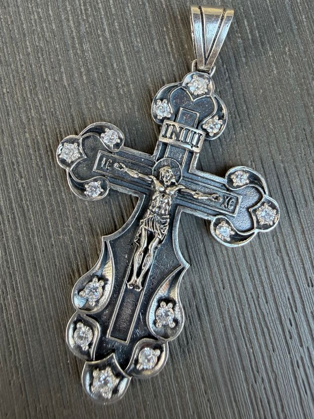 Croce ortodossa in argento