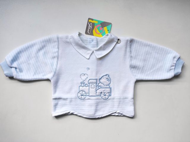 Set di due pezzi per neonato in blu (da indossare)