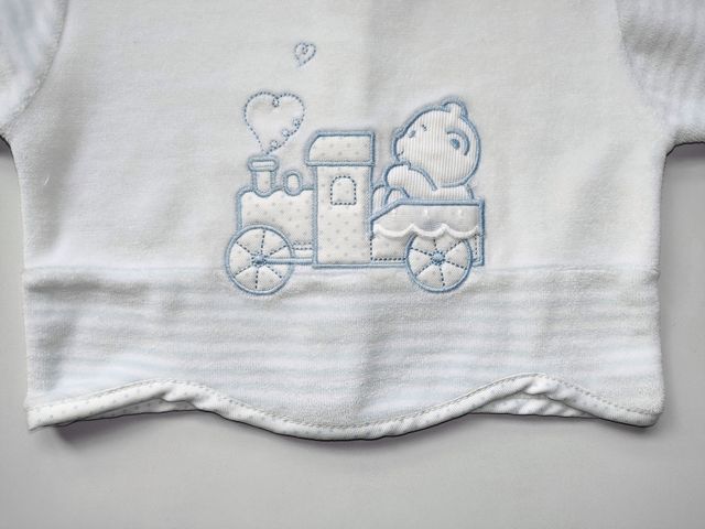 Set di due pezzi per neonato in blu (da indossare)