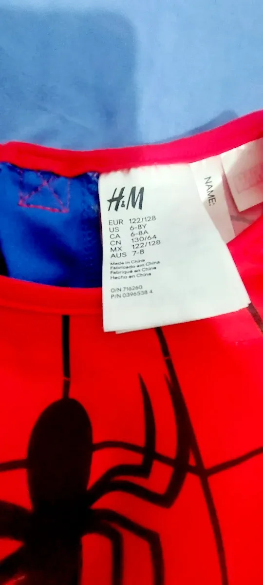 Disfraz Spiderman Talla 6-8 Años H&M