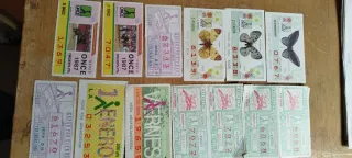 Lotería ONCE y otros billetes antiguos