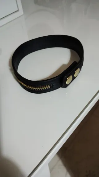 Gargantilla choker collar diseño de cremallera