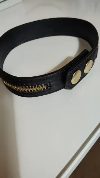 Gargantilla choker collar diseño de cremallera