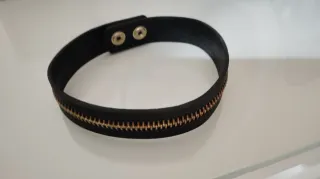 Gargantilla choker collar diseño de cremallera