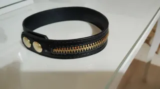 Gargantilla choker collar diseño de cremallera