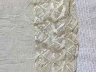 Antiguo Traje de Bautizo Encaje y Seda