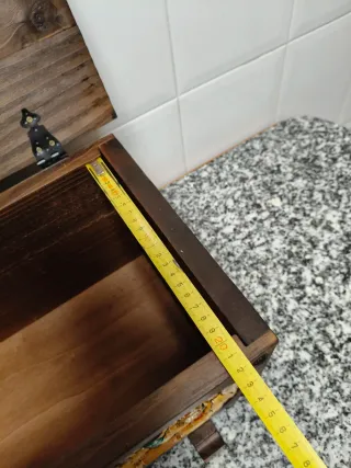 Arca de madera decorada