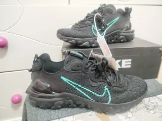 Zapatillas React Vision Talla 45 Negro/Turquesa