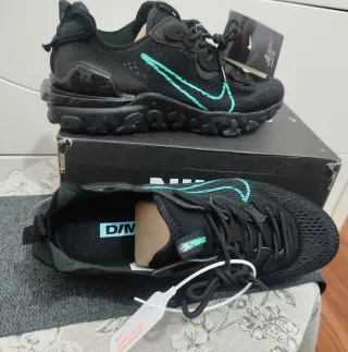 Zapatillas React Vision Talla 45 Negro/Turquesa