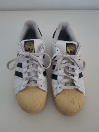 Zapatillas Adidas Superstar Blancas Negras