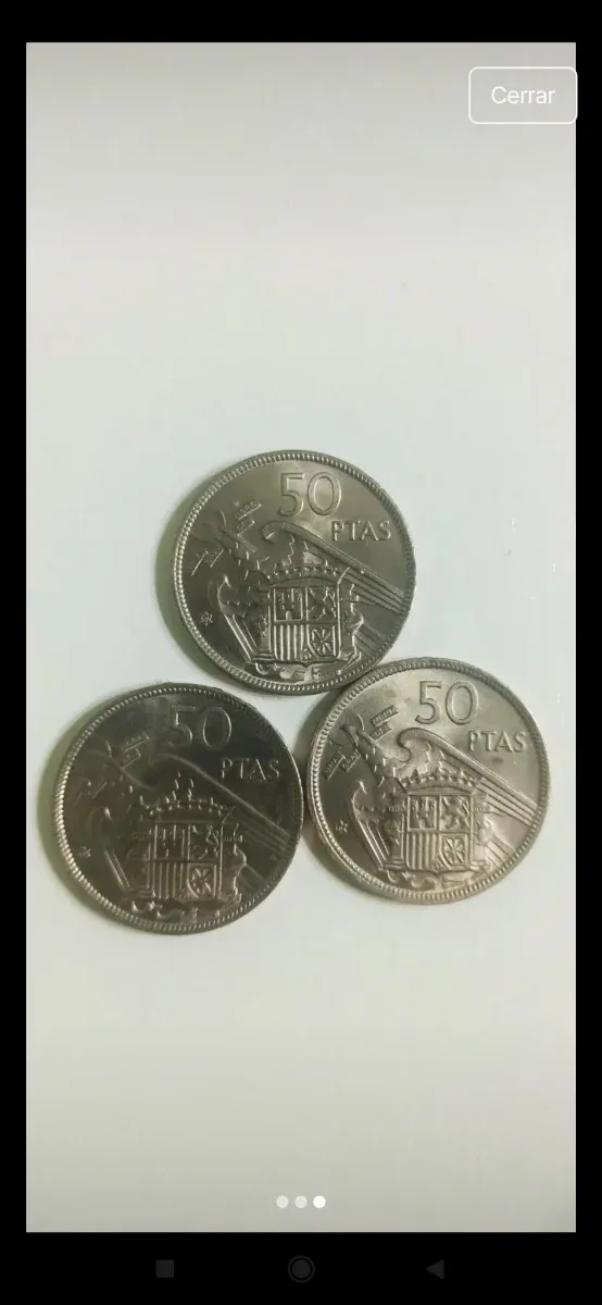 3 Monedas Franco 1957 España, estrellas 58,59 y 60