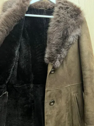 Abrigo ante marrón con pelo