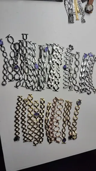 Cinturini acciaio oro e argento