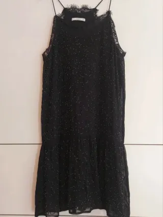 Vestido Mango Negro Talla XS
