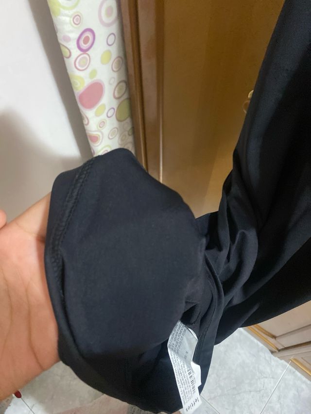 Vestido largo elástico negro