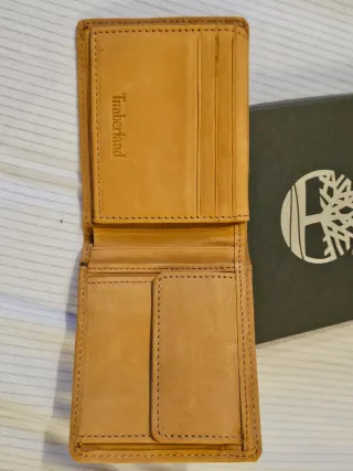 Cartera Timberland Beige de piel vuelta