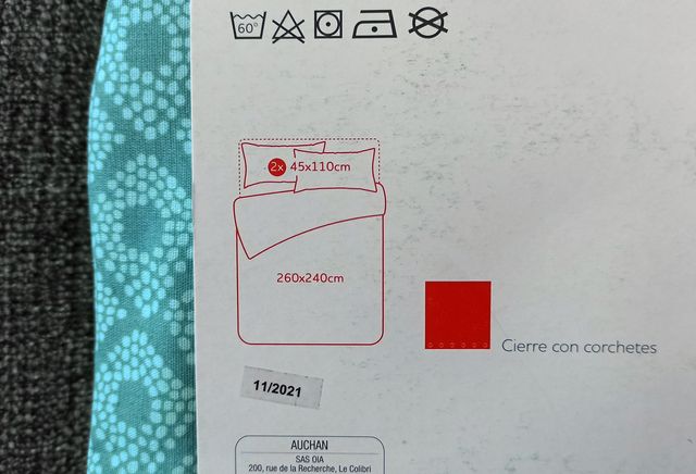 Fodera nordica per letto 160-180 (nuova)