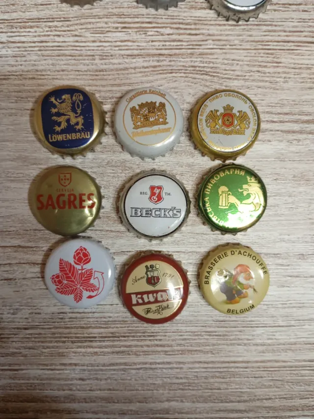 Lote 9 Chapas Cerveza Coleccionismo