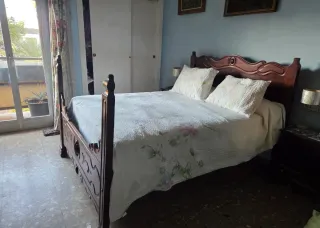Cama Matrimonio de Caoba