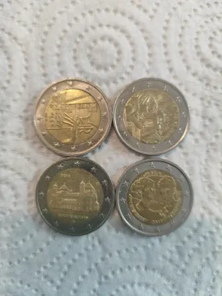 Lote 4 monedas 2€