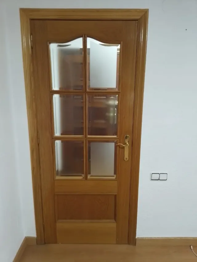 Puertas de madera con cristal