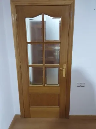 Puertas de madera con cristal