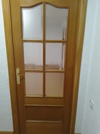 Puertas de madera con cristal