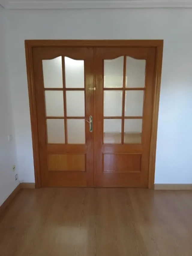Puertas de madera con cristal