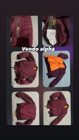Chaqueta Alpha Industries Morada