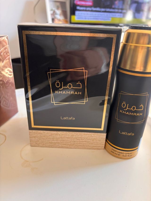 Perfume Lattafa Khamrah Caballero Negro/Dorado