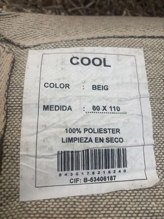 Confezione da 2 tappeti Whoppah beige 110x60cm