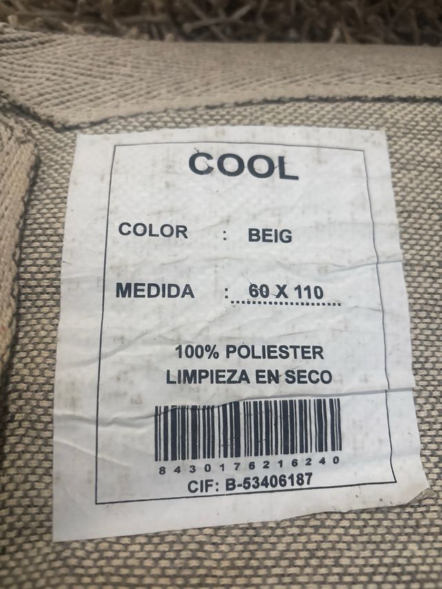 pack de 2 Alfombras Whoppah Beige 110x60cm