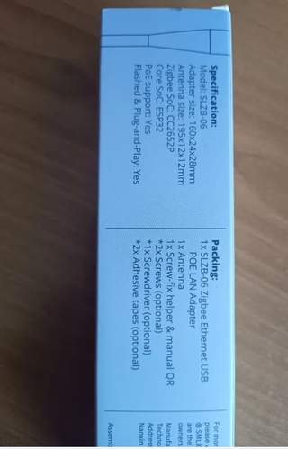 Adaptador PoE LAN Zigbee SMLIGHT SLZB-06