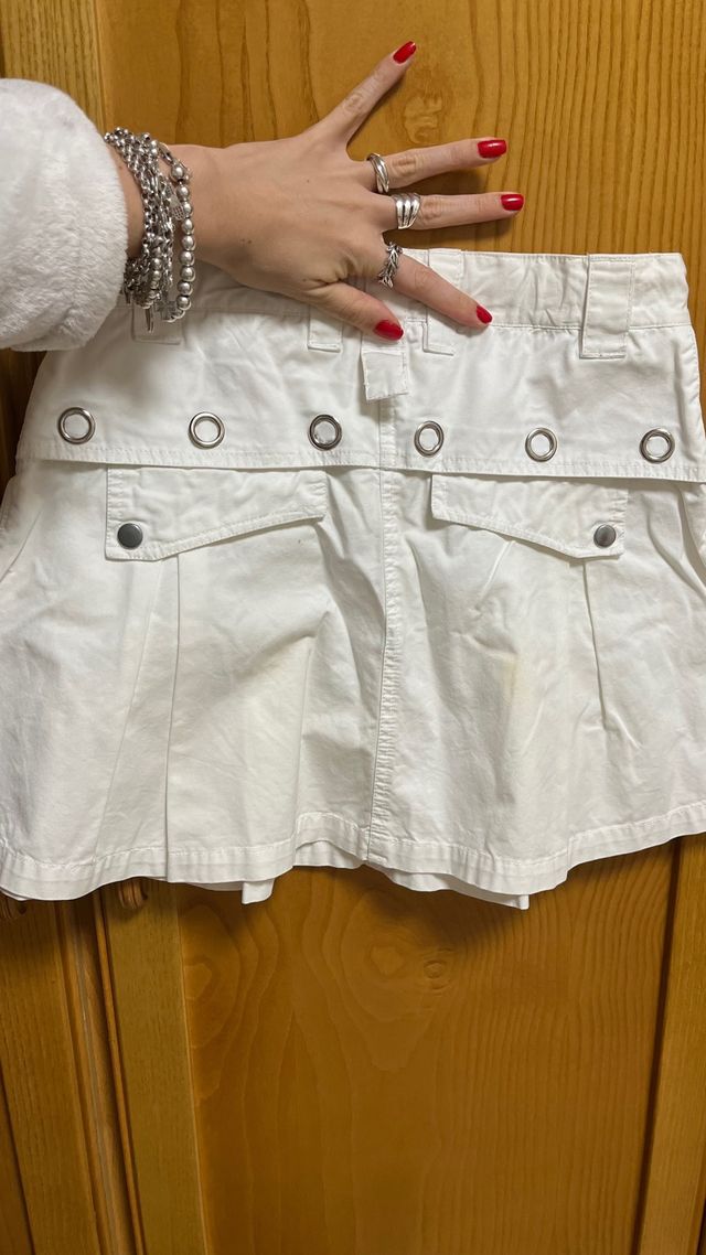 Falda blanca niña talla 16