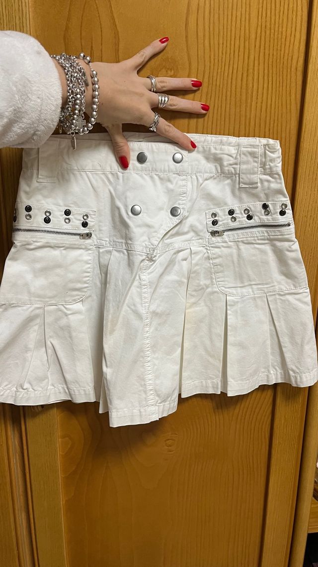 Falda blanca niña talla 16